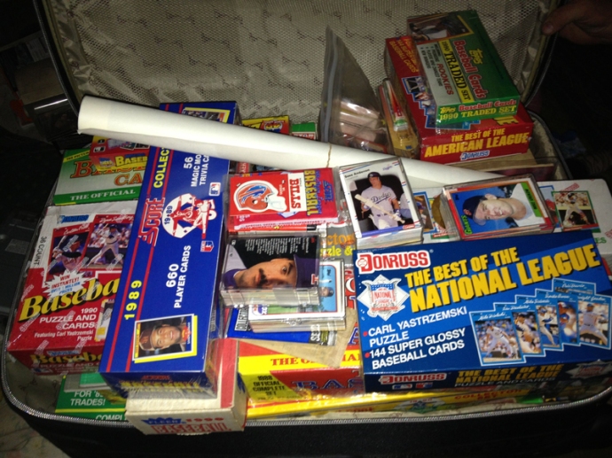 Just a few of the baseball cards being packed to make the trip to Madison, Wisconsin.